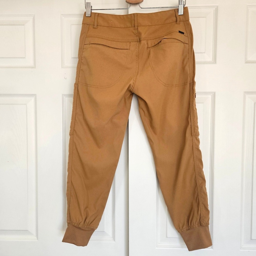Prana Halle Jogger Pants Womens 4 Dark Ochre Tan Cargo Hiking Climbing - Picture 6 of 8